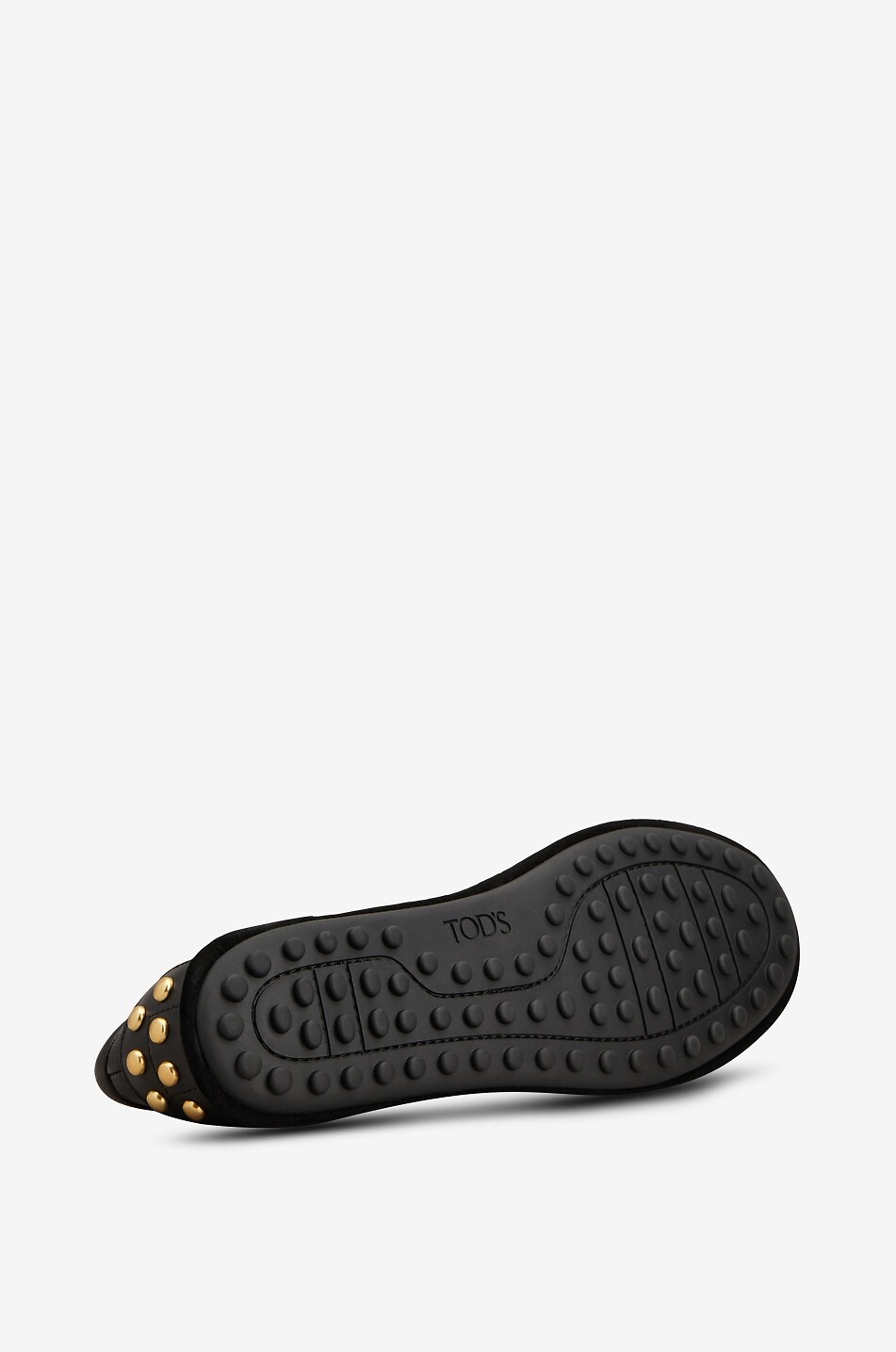 TOD'S Ballerinas mit runder Kappe aus Nappaleder mit goldenen Nieten Damen SCHWARZ 5