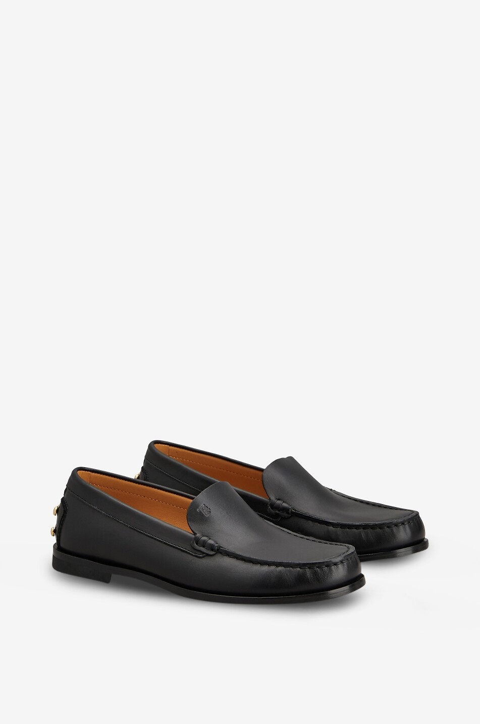 TOD'S Mokassins aus Leder mit Nieten Slipper Damen SCHWARZ 2