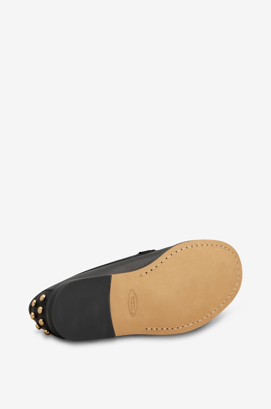 TOD'S Mokassins aus Leder mit Nieten Slipper Damen SCHWARZ 5