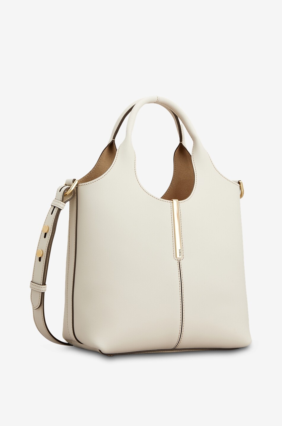 TOD'S Shopping Tote Mini supple leather bag Women WHITE 2