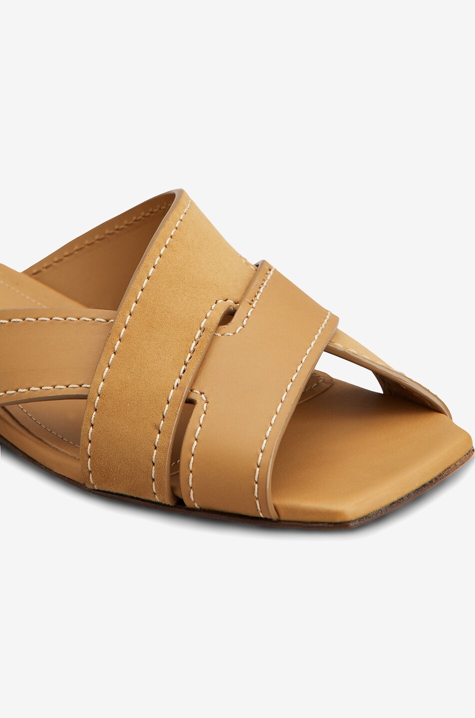 TOD'S Flache Sandalen aus Leder und Wildleder Damen HELLBRAUN 4