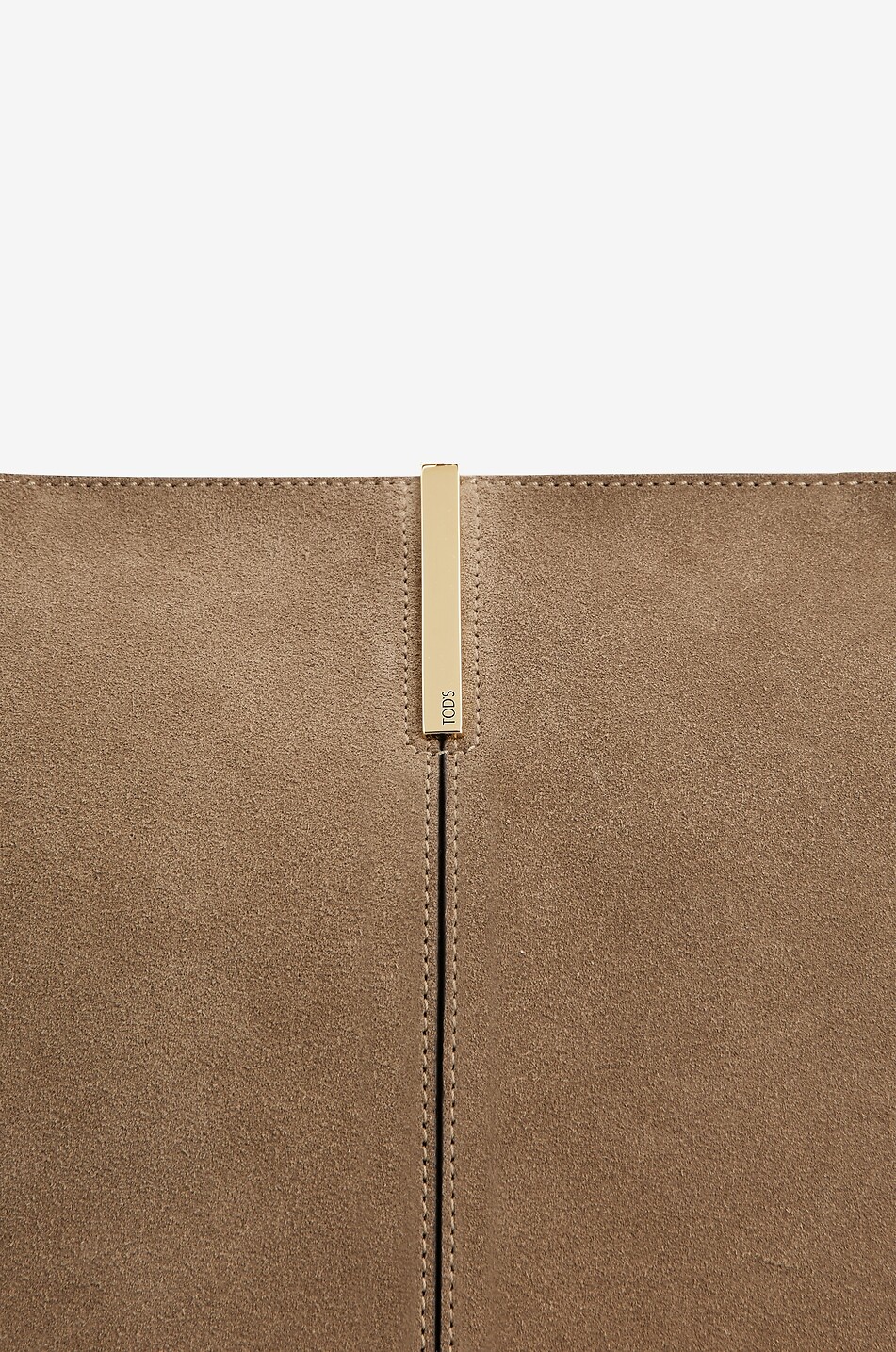 TOD'S Shopper en daim Shopping Tote Bar Medium-Petit Femme MARRON 4