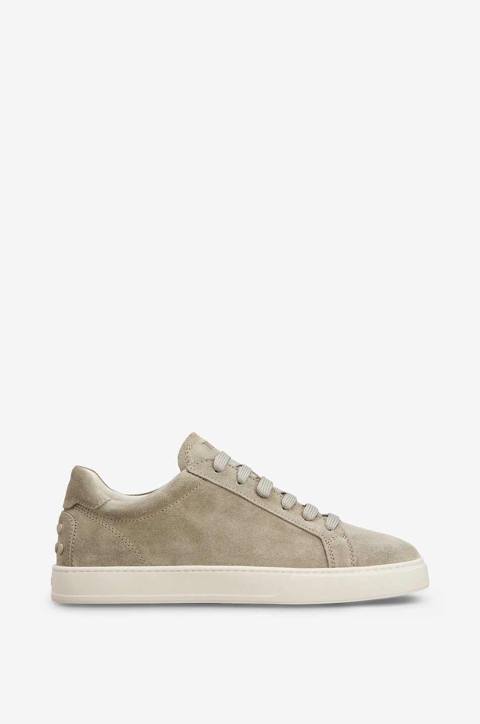 TOD'S Gommino low-top sneakers in suede and calfskin Men LIGHT GREY 1