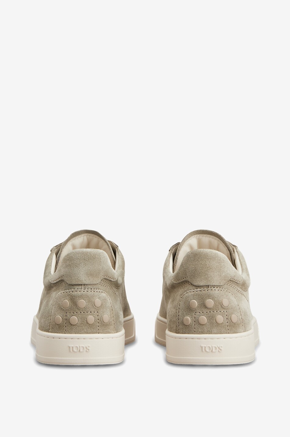 TOD'S Gommino low-top sneakers in suede and calfskin Men LIGHT GREY 5