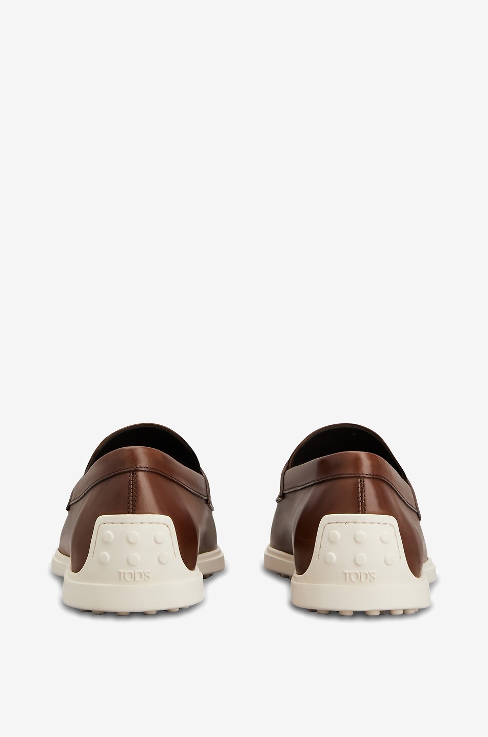 TOD'S Gommino smooth calfskin leather loafers Men MEDIUM BROWN 3