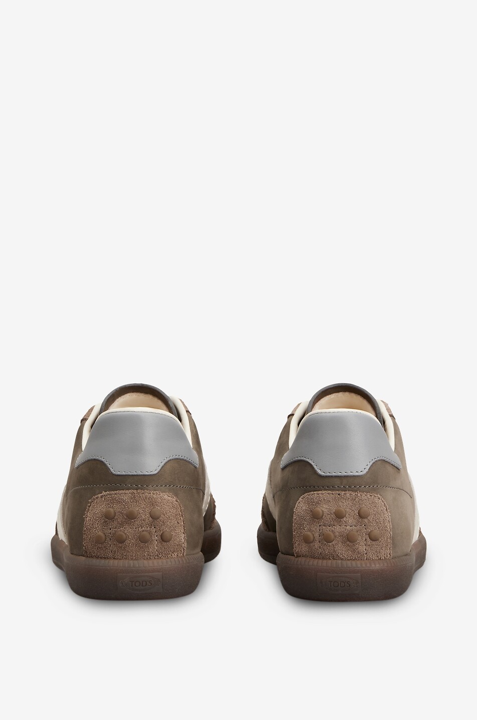 TOD'S Tod's Tabs low-top suede and nubuck leather sneakers Men BROWN 4