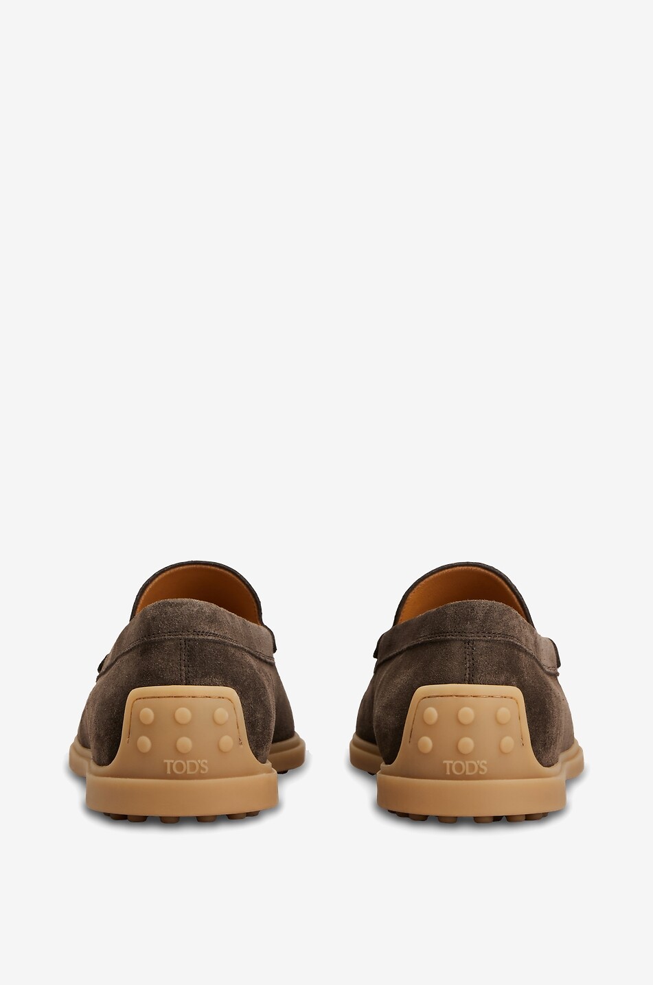 TOD'S Gommino suede loafers Men DARK BROWN 3