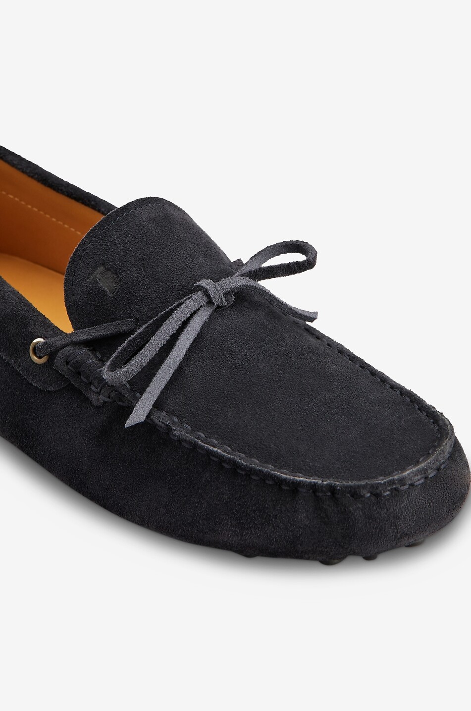 TOD'S Gommino suede bow loafers Men DARK BLUE 4