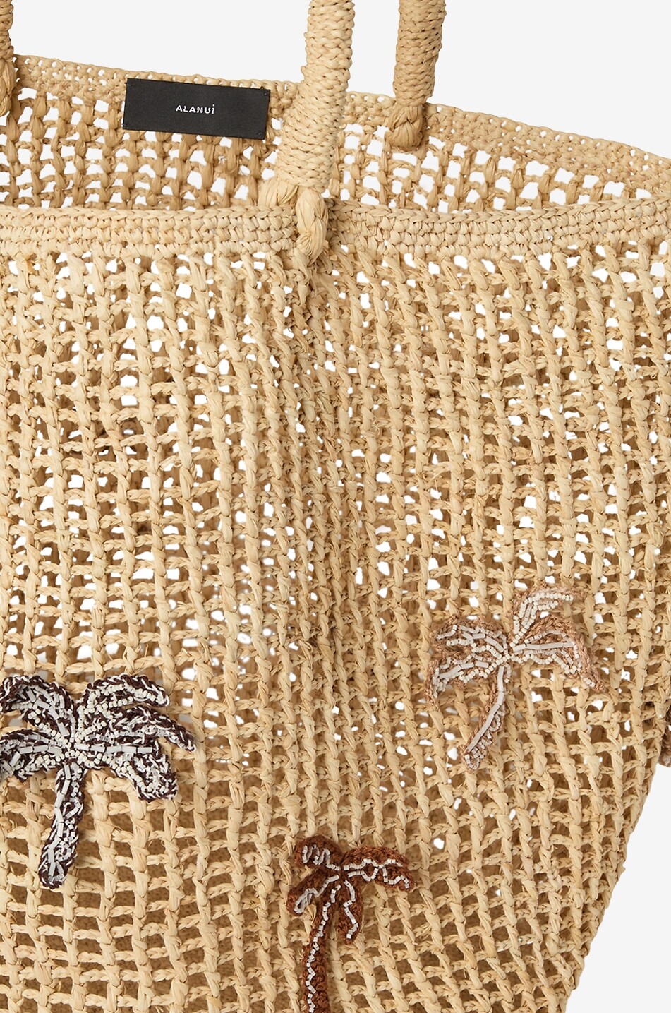 ALANUI Where The Waves Begins rounded raffia tote bag Women LIGHT BROWN 3