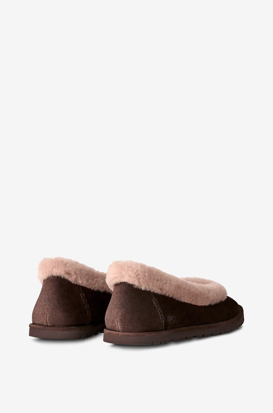 UGG Wildleder-Ballerinas mit Shearling-Futter Zora Damen DUNKELBRAUN 4