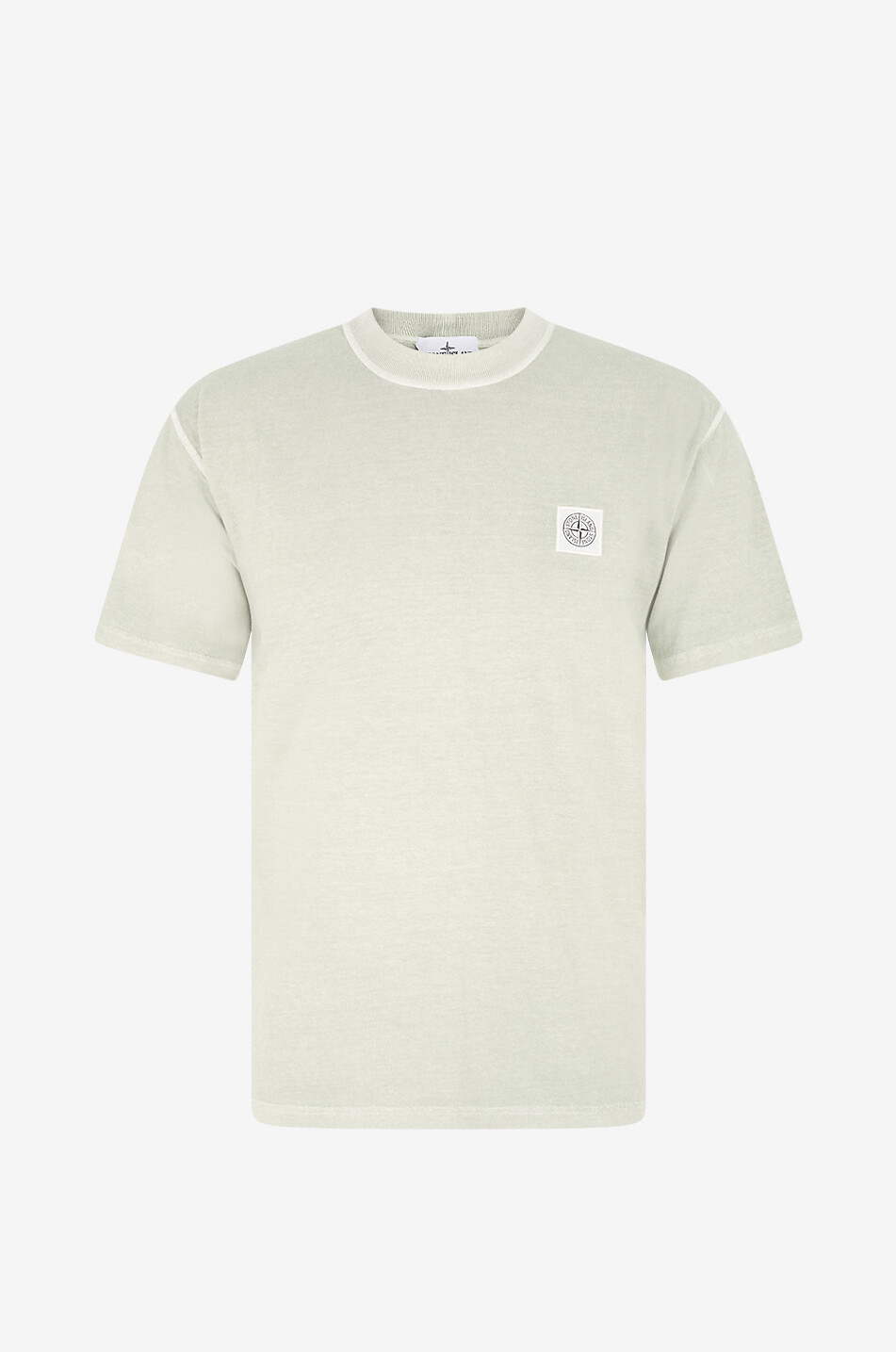 STONE ISLAND 2100026 Organic Cotton Jersey Fissato Effect short-sleeved slim fit T-shirt Men GREEN 1