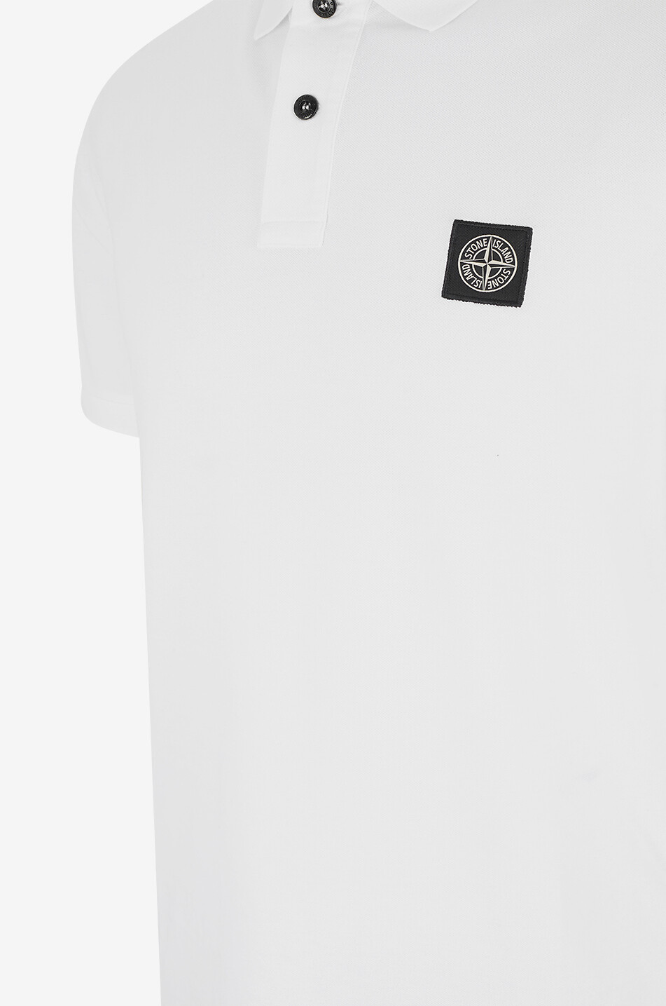 STONE ISLAND Polo slim à manches courtes 2200008 Organic Cotton Piqué Homme BLANC 3