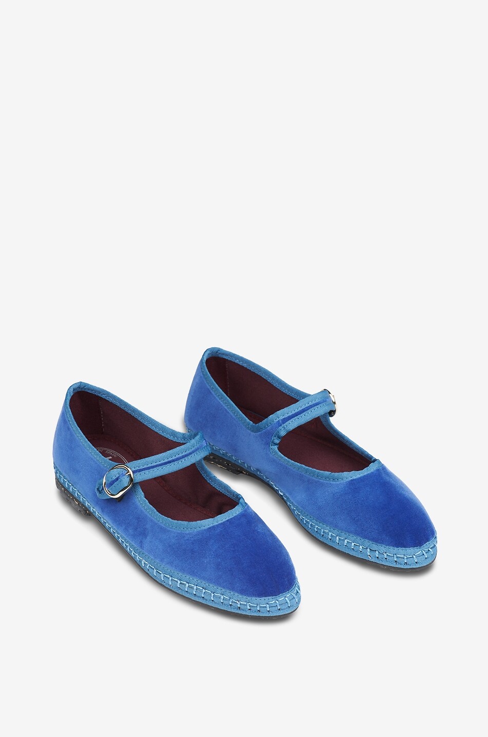 FLABELUS Ballerines babies en velours de coton Alexandra Femme BLEU 2