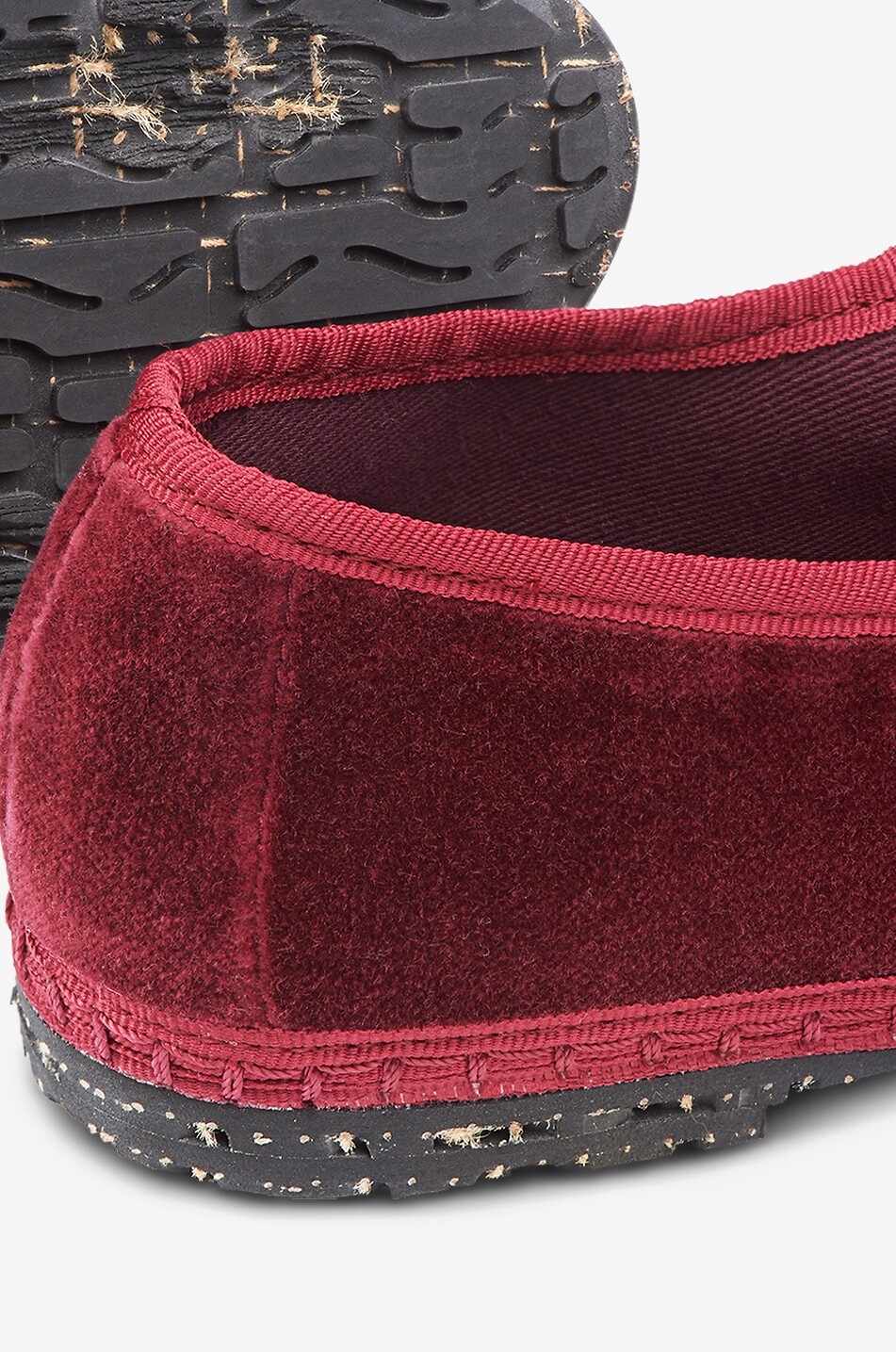 FLABELUS Ballerines babies en velours de coton Lucrèce Femme ROUGE FONCÉ 8