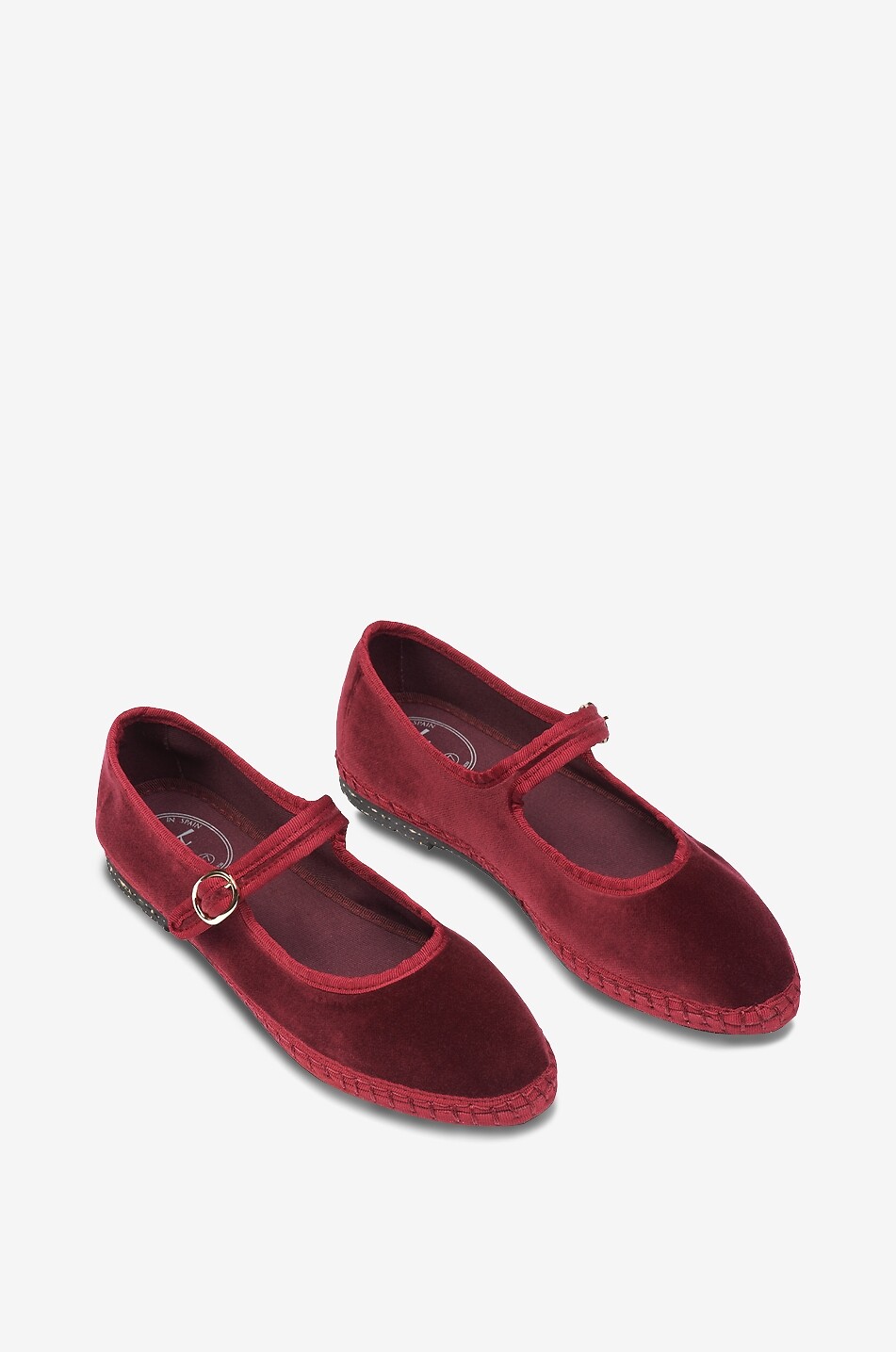 FLABELUS Ballerines babies en velours de coton Lucrèce Femme ROUGE FONCÉ 2