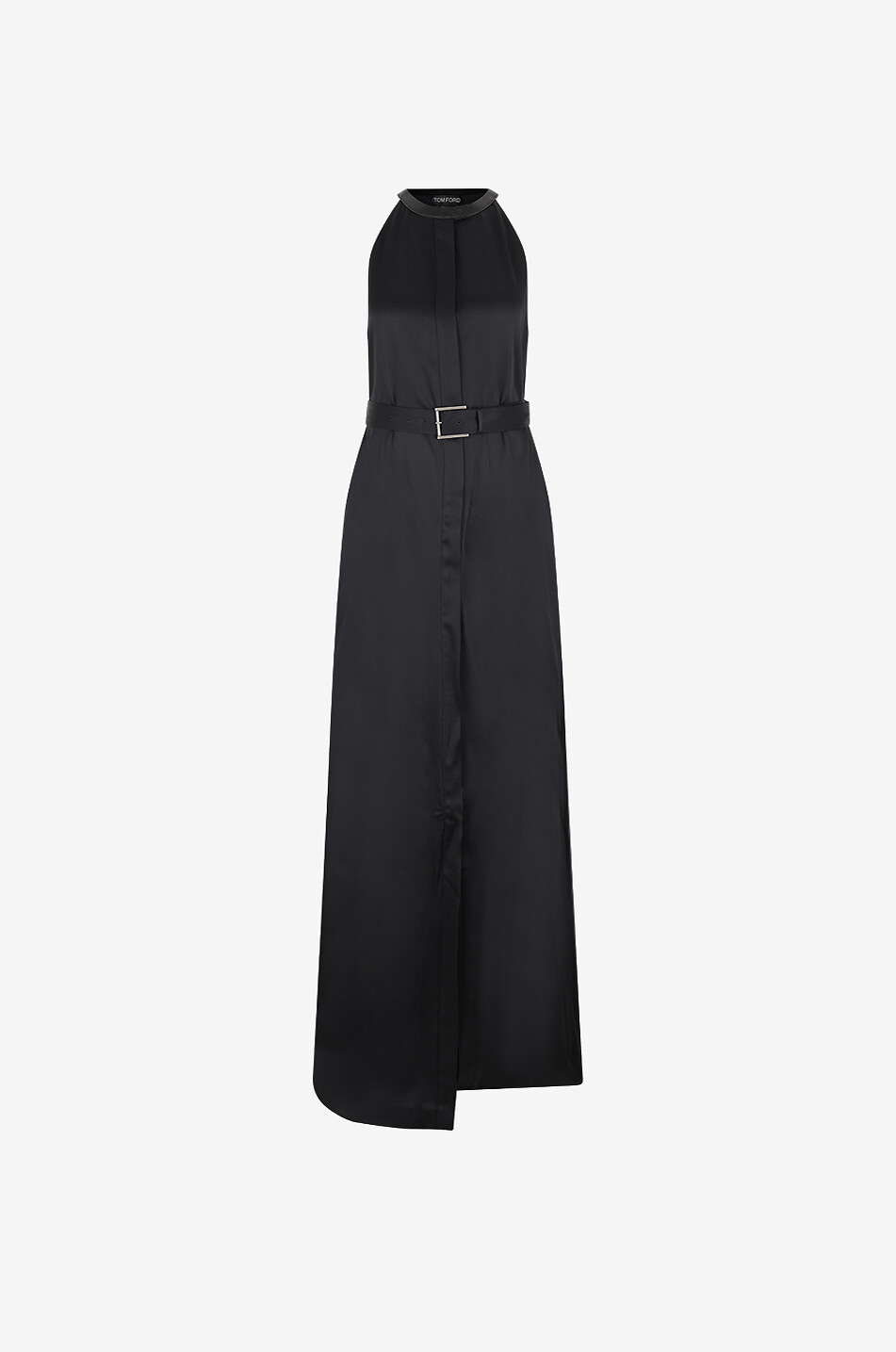 TOM FORD Langes Neckholder-Kleid aus Crêpe-Satin Damen SCHWARZ 1