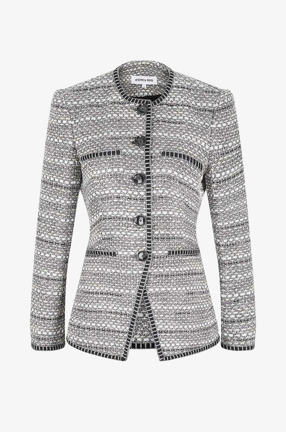 VERONICA BEARD Alessia lurex-embellished tweed suiting jacket Women GREY 1