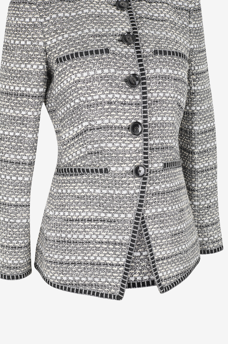 VERONICA BEARD Alessia lurex-embellished tweed suiting jacket Women GREY 3