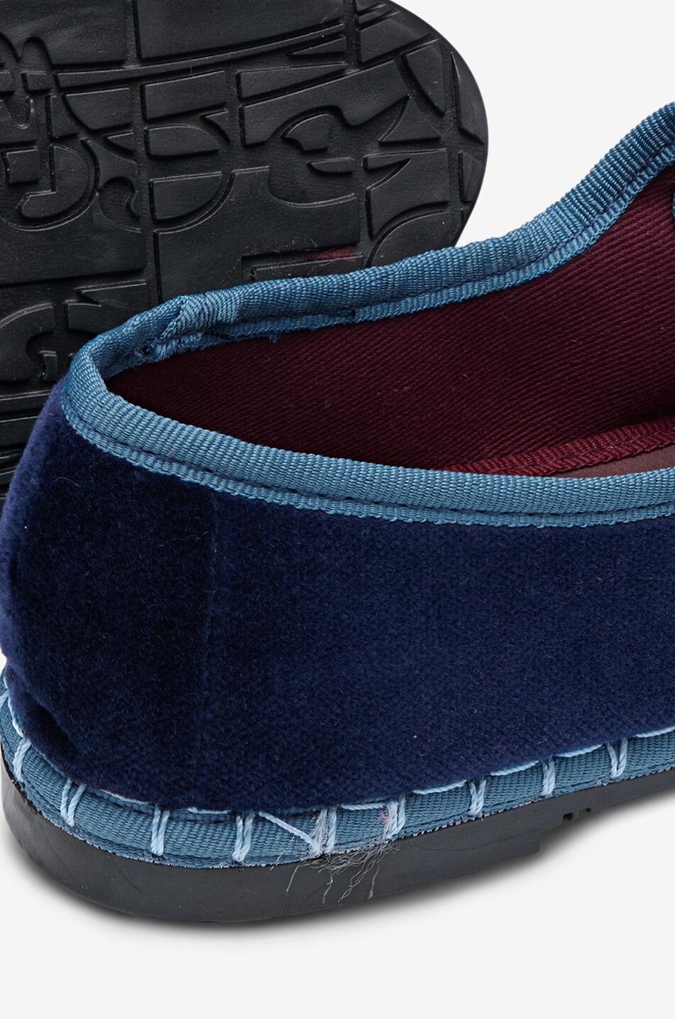 FLABELUS Ballerines babies en velours de coton Montague Femme BLEU FONCE 6
