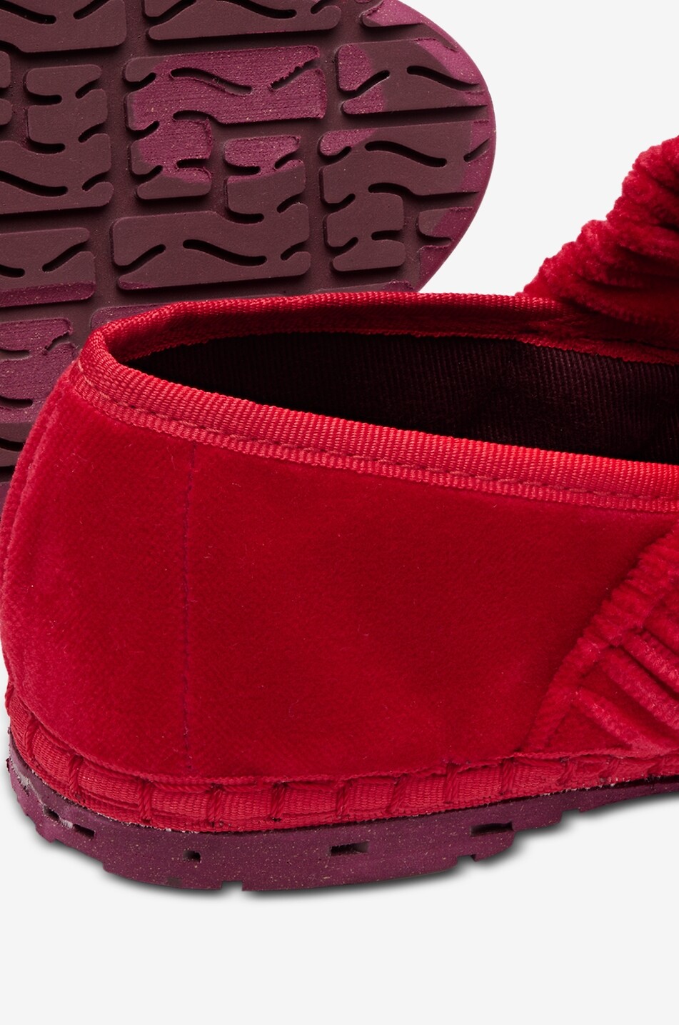 FLABELUS Ballerines babies en velours de coton Mafalda Femme ROUGE 4