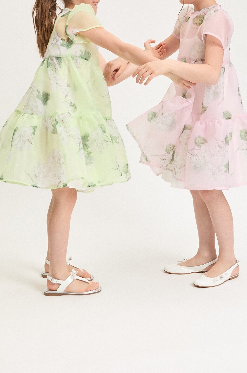 MONNALISA Mädchenkleid aus Tüll mit Rosenprint Mädchen ROSA 5