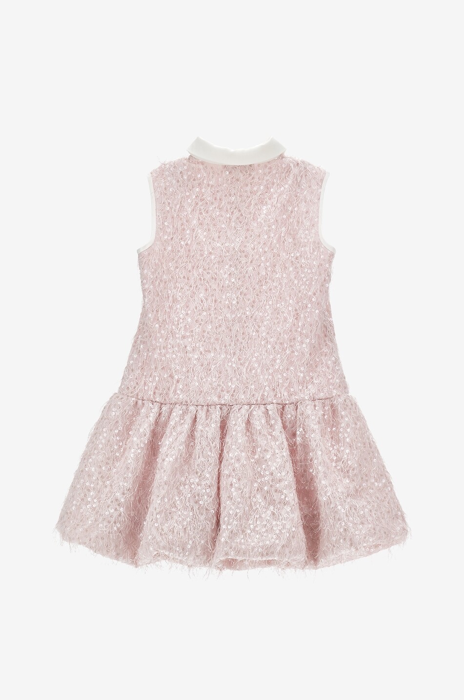 MONNALISA Sequin and feather adorned sleeveless girls' shirt dress Girl PINK 2