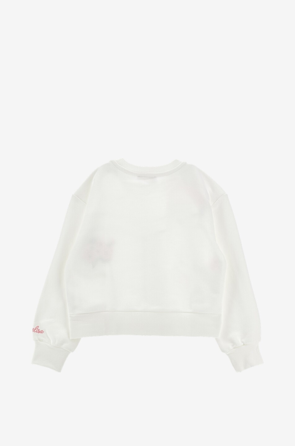 MONNALISA Sweat-shirt bustier fille à broderies florales Fille BLANC CASSE 2