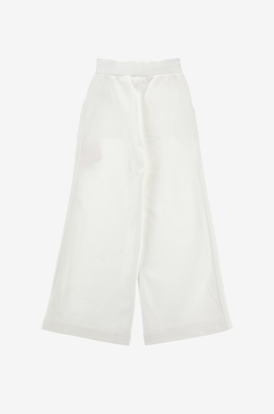 MONNALISA Flower embroidered girls' wide-leg jogging trousers Girl EGGSHELL 2