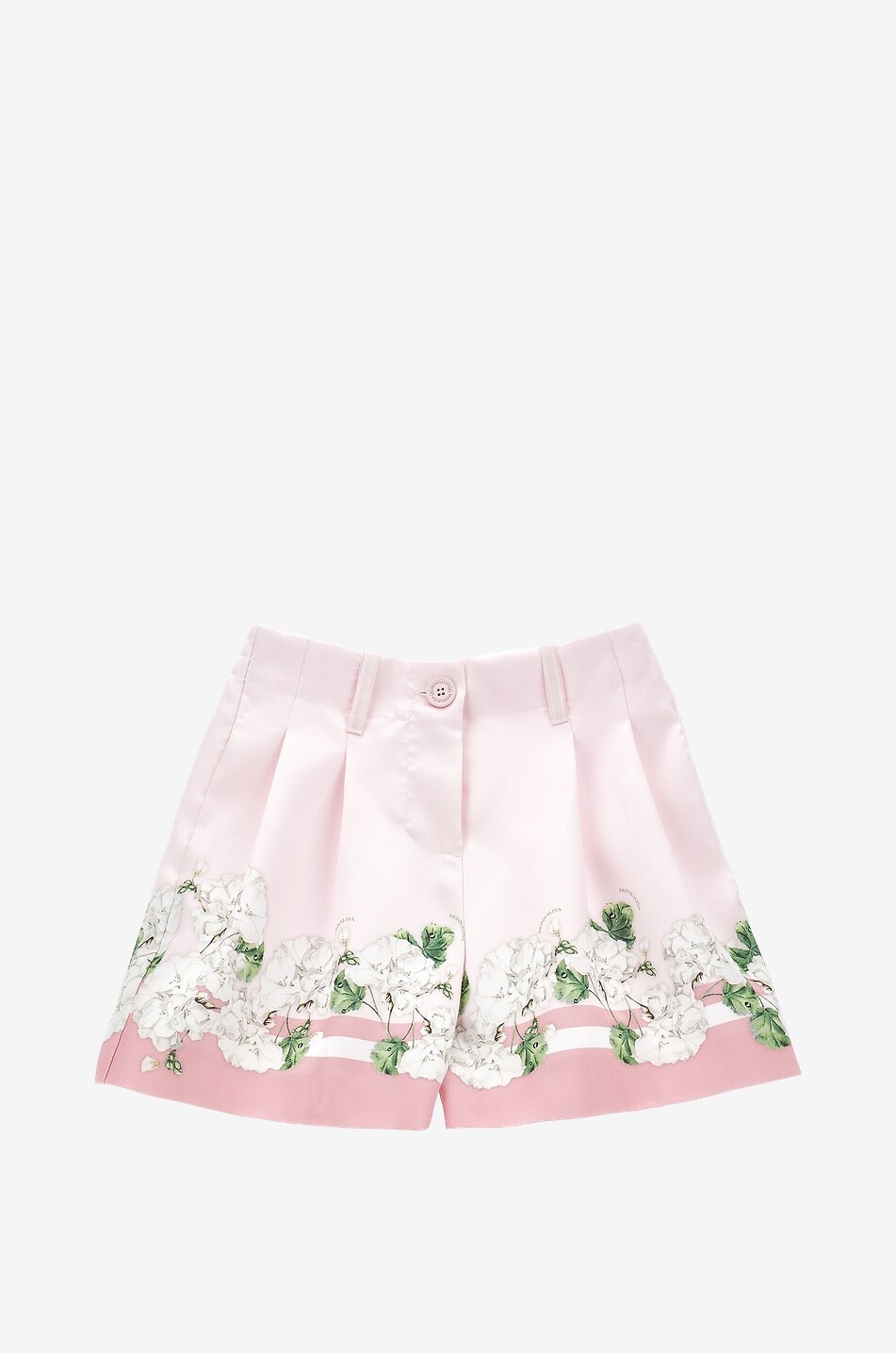 MONNALISA Mädchen-Bundfaltenshorts aus geblümtem Satin Mädchen ROSA 1