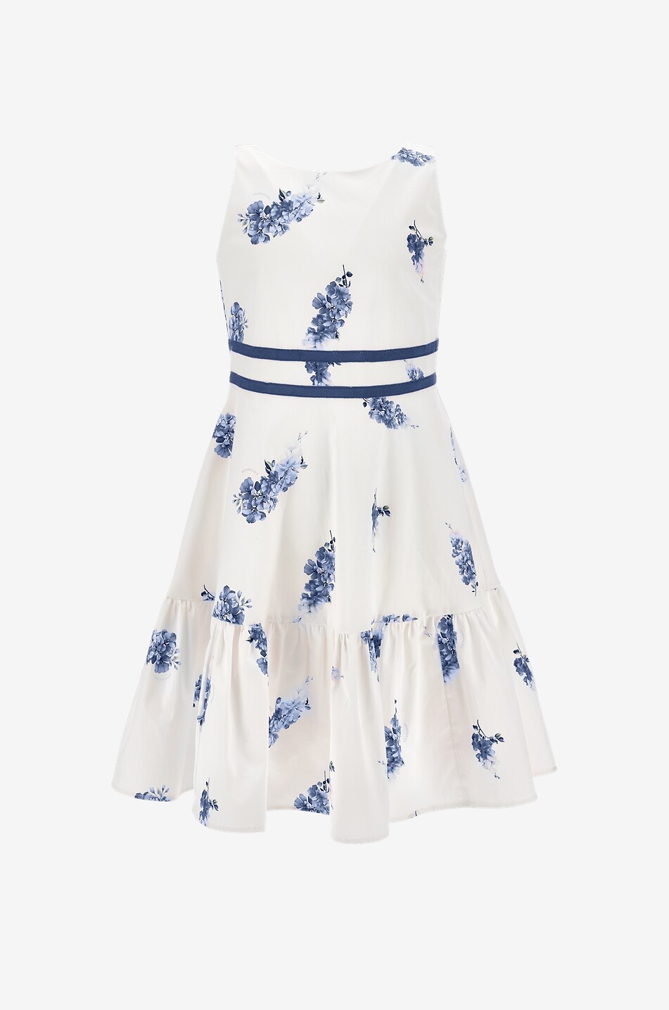 MONNALISA Sleeveless girls' floral occasion dress Girl EGGSHELL 1