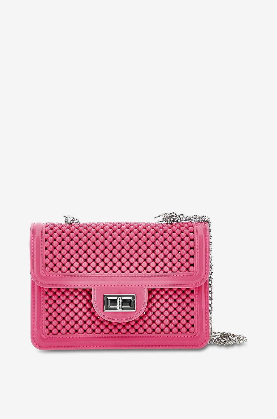 MONNALISA Embroidered beaded rectangular shoulder bag for girls Girl PINK 1
