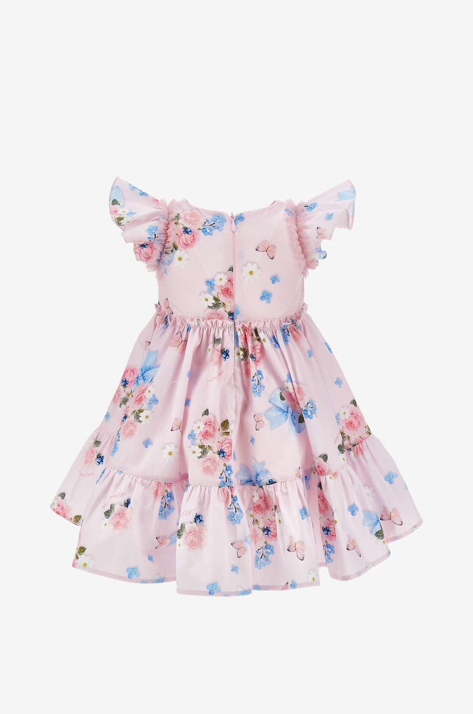 MONNALISA Geblümtes Stufenvolantkleid aus Baumwolle für Babys Baby WEISS 2