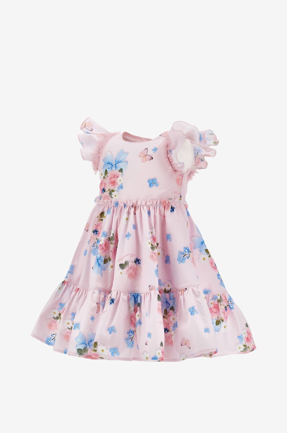 MONNALISA Geblümtes Stufenvolantkleid aus Baumwolle für Babys Baby WEISS 3