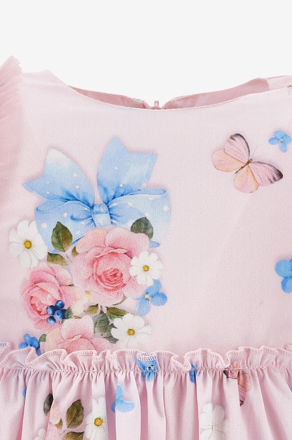 MONNALISA Geblümtes Stufenvolantkleid aus Baumwolle für Babys Baby WEISS 4