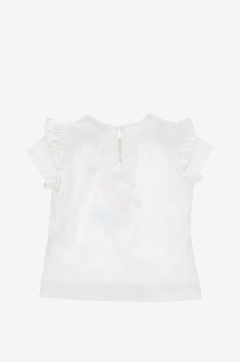 MONNALISA Baby-Kurzarm-T-Shirt mit Rüschen und Bouquet-Print Baby WEISS 2