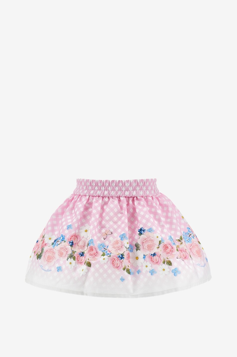 MONNALISA Kurzer Rock mit Blumen- und Karomuster aus Baumwolle für Babys Baby BUNT 2