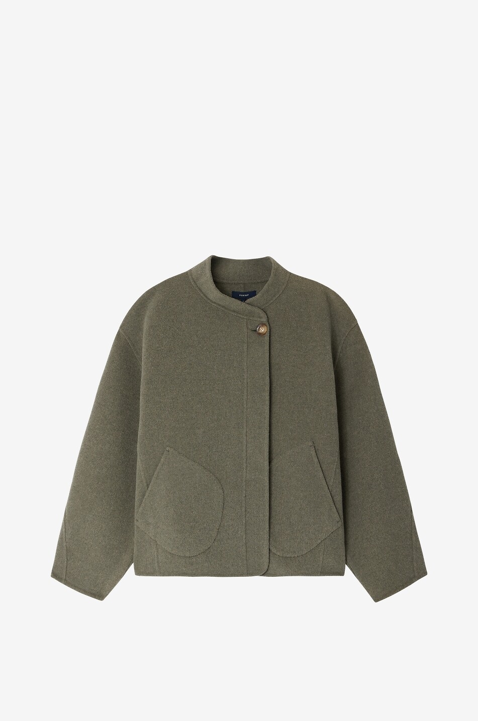 SOEUR Boxy-Kurzmantel aus Wolle Windsor Damen GRÜN 1