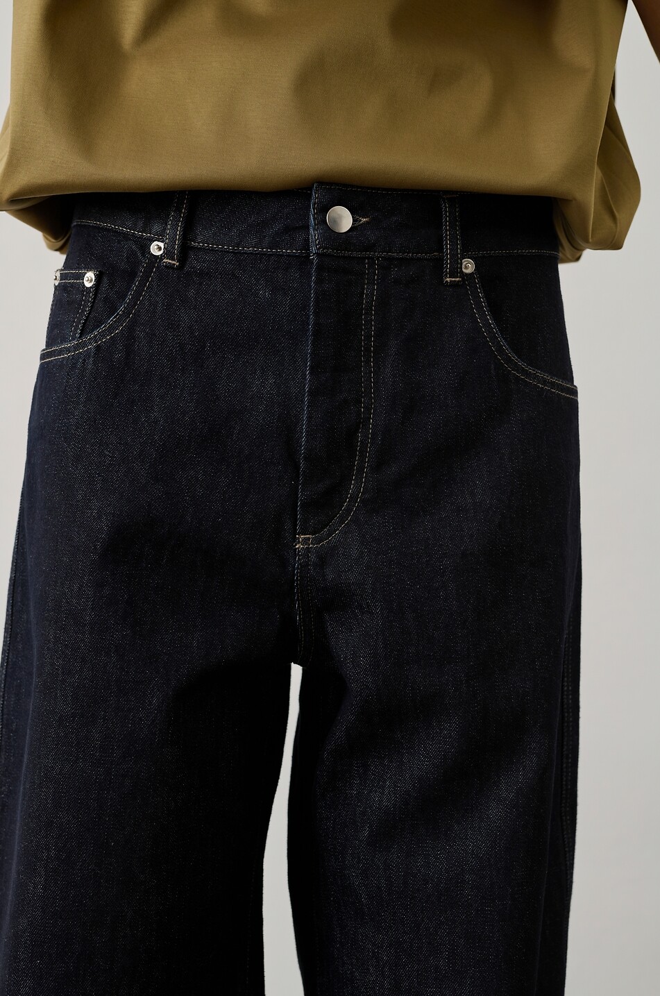 SOEUR Jean large en coton biologique mélangé Hunter Femme BLEU FONCE 5