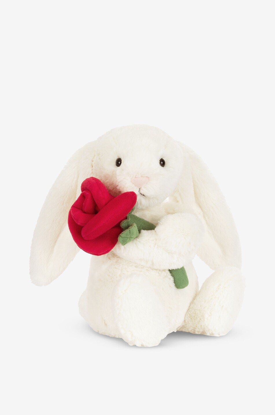 JELLYCAT Lapin en peluche avec rose Unisexe BLANC CASSE 1