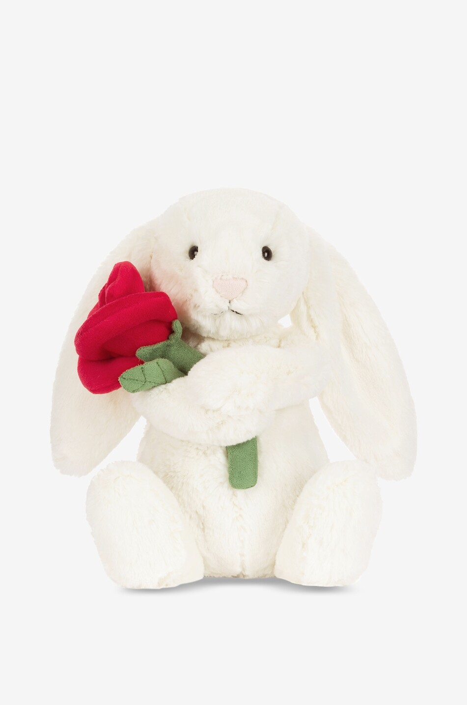 JELLYCAT Lapin en peluche avec rose Unisexe BLANC CASSE 7