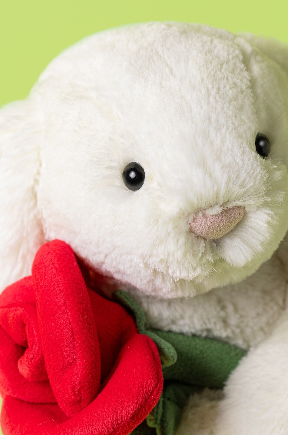 JELLYCAT Lapin en peluche avec rose Unisexe BLANC CASSE 4