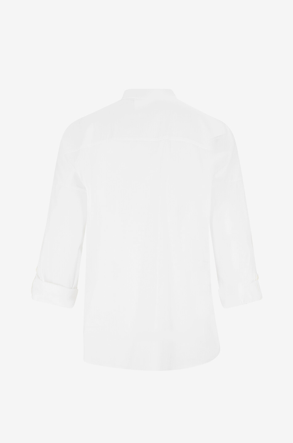 BRUNELLO CUCINELLI Shiny Trim loose poplin stretch shirt Women WHITE 2