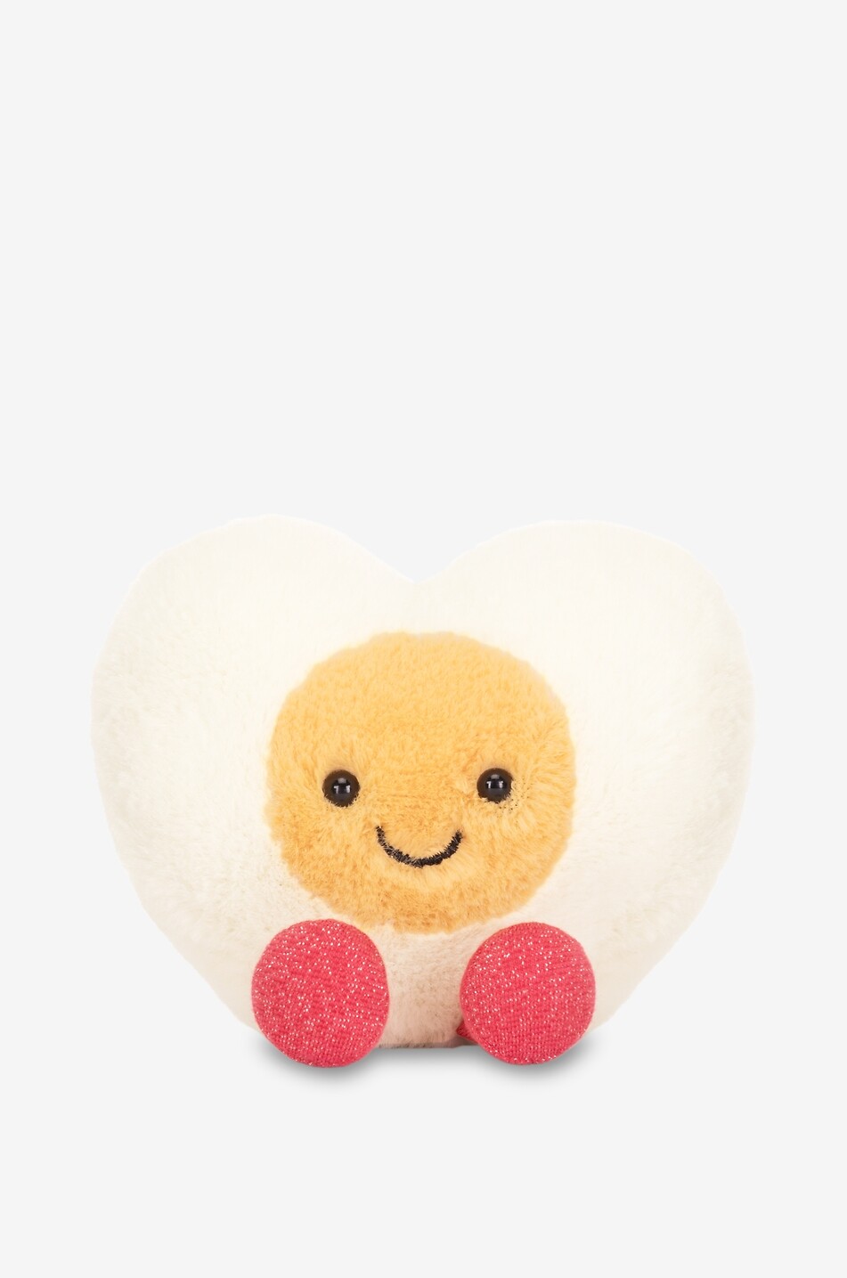 JELLYCAT Amuseables Boiled Egg heart-shaped fried egg plush toy for children Unisex EGGSHELL 7