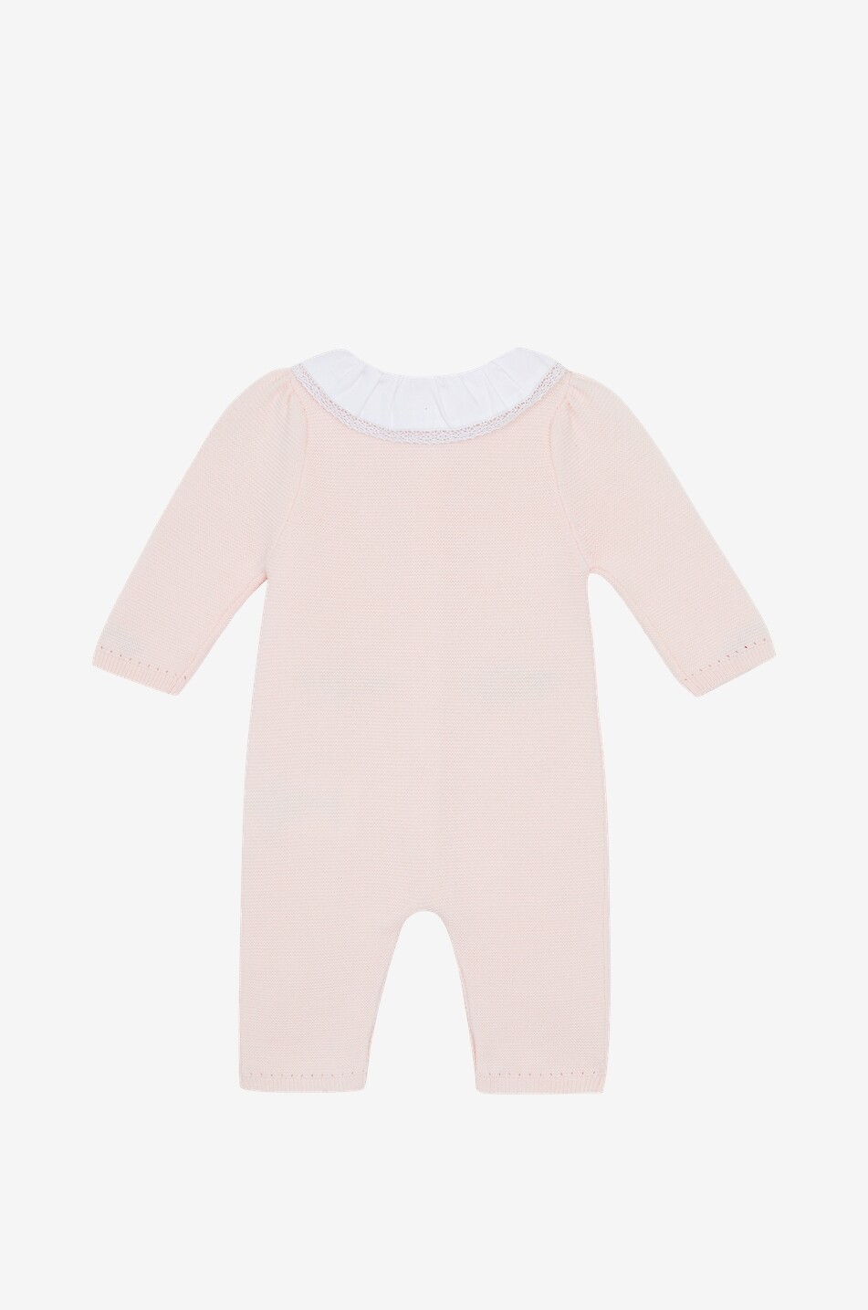 TARTINE ET CHOCOLAT Combinaison en maille de coton bébé brodée fleurs Bébé ROSE CLAIR 2