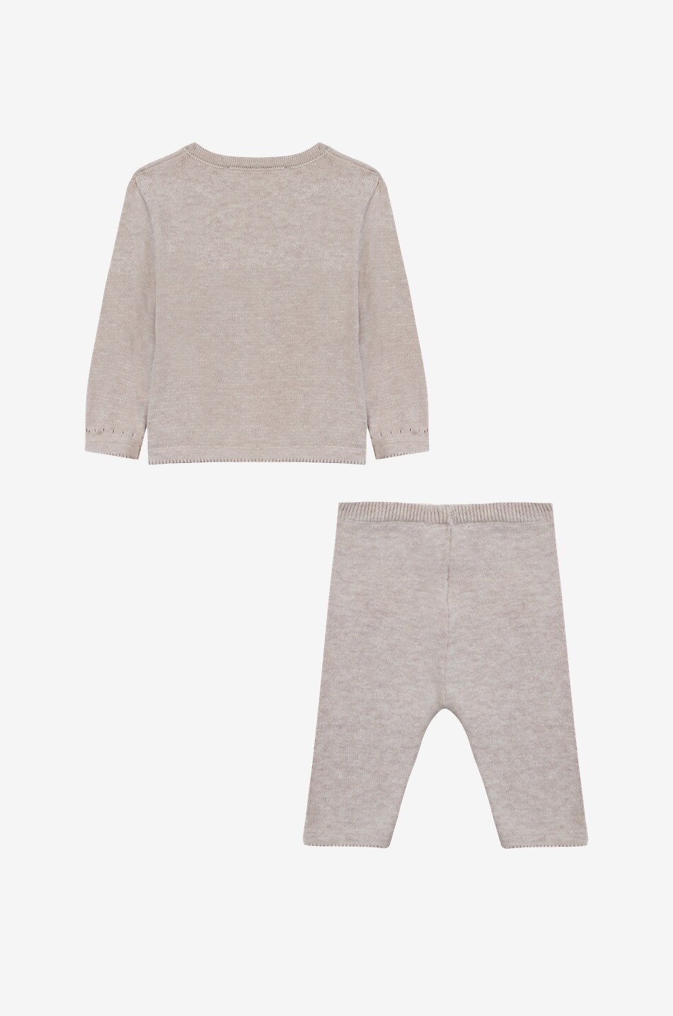 TARTINE ET CHOCOLAT Baby-Set Hose und Cardigan aus meliertem Baumwollstrick Baby [akeneo-beigefonce] 3