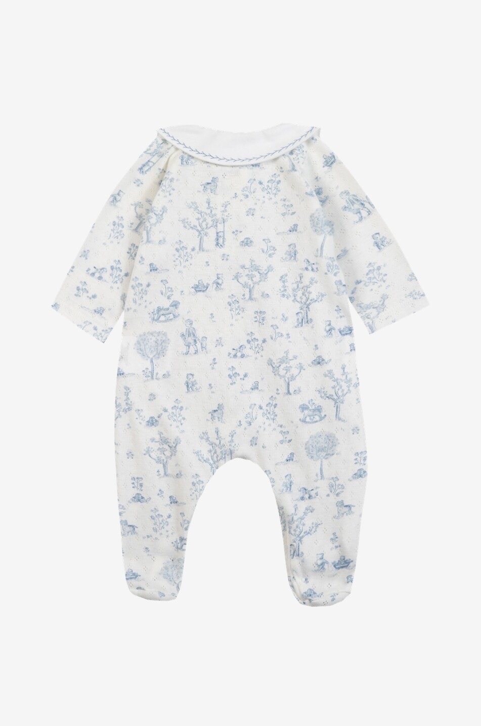 TARTINE ET CHOCOLAT Baby-Schlafanzug aus jersey mit Toile de Jouy-Print Baby HELLBLAU 2