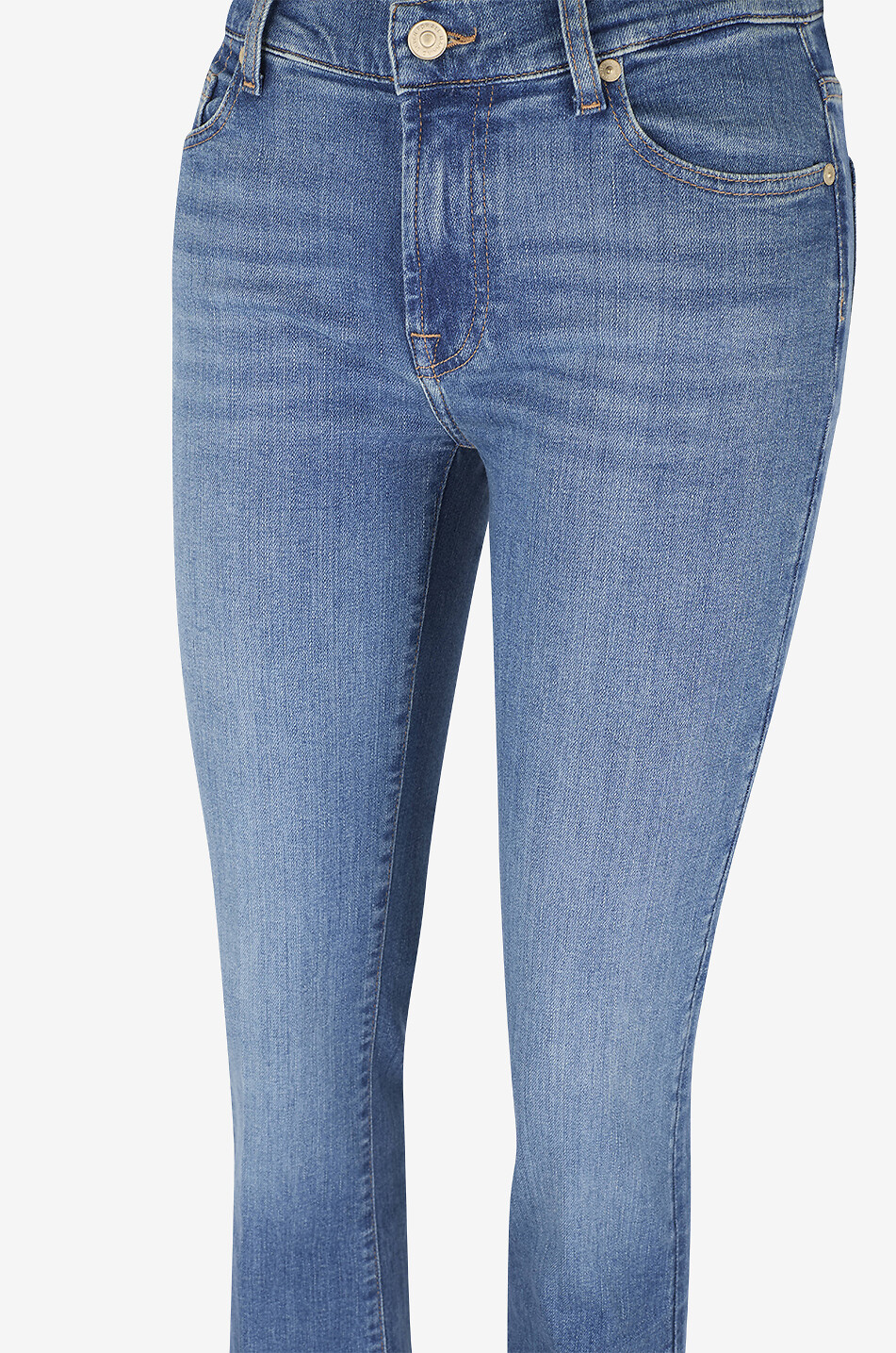 7 FOR ALL MANKIND Bootcut-Jeans aus Denim mit niedrigem Bund Tailorless Retro Fade Damen BLAU 3
