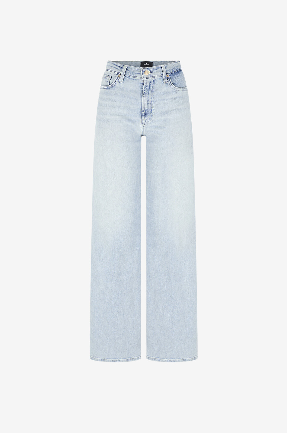 7 FOR ALL MANKIND Jean large taille haute délavé Lotta Frozen Femme BLEU CLAIR 1