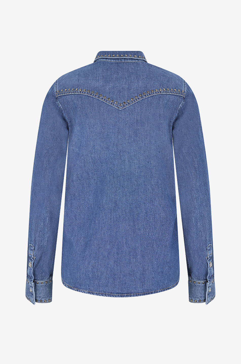 7 FOR ALL MANKIND Jeanshemd mit Nieten Western Damen BLAU 2