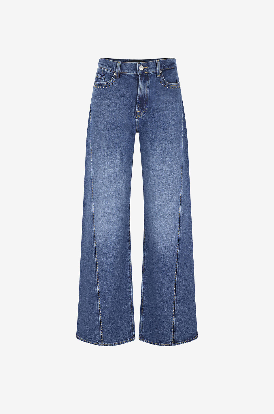 Twisted Lotta Street Wise studded wide-leg jeans